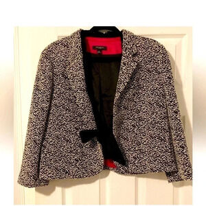 Ann Taylor Marble Black/White Dotted Blazer Jacket 6P NWT